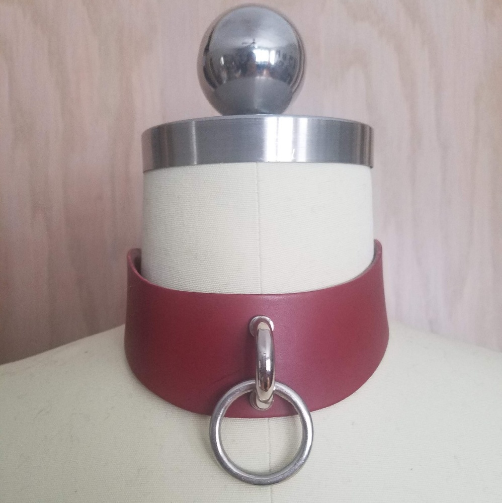 Melissa Tofton O-RING leather choker one size